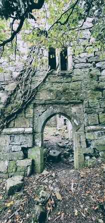 Abandoned medieval church in Pembrokeshire Wales