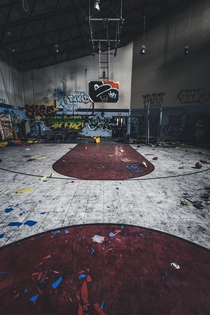Abandoned middle school gym