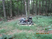 Abandoned motorcyle in the woods Eckville PA 