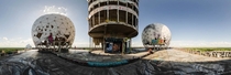 Abandoned NSA listening station in Berlin on the top of the Teufelsberg Devils Mountain 