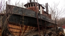 Abandoned Old Decaying Ship 