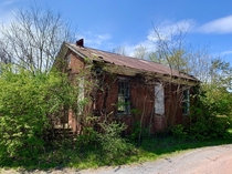 Abandoned one room schoolhouse in rural Pennsylvania