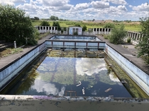 Abandoned outdoor swimming pool  near Douai France 
