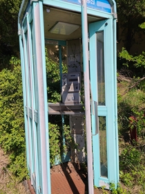 Abandoned pay phone on an abandoned military base 