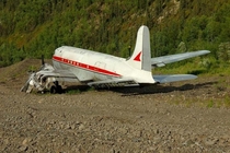 Abandoned plane in Ganes Creek Alaska x