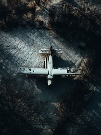 Abandoned plane in Latvia