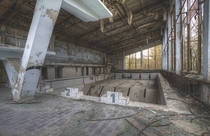 Abandoned pool near Chernobyl Ukraine  by Tim Knifton