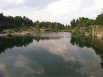 Abandoned quarry in Ravena NY Now used as a swimming hole 