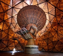 Abandoned Radio Antenna inside a Geodesic Dome shot shortly before its demolition Belgium Matt Emmett
