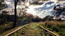 Abandoned railroad in rural California 