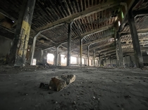 Abandoned railroad roundhouse in New York 