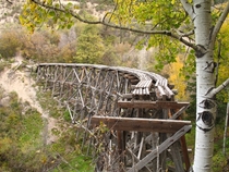 Abandoned railroad trestle north of Cloudcroft New Mexico by Luke Jones 