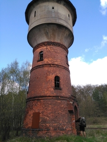 Abandoned railroad water tower North Germany 