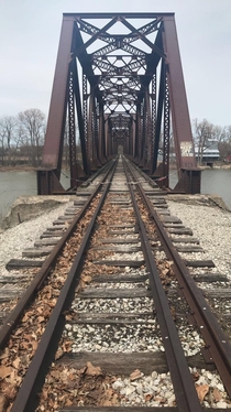 Abandoned railway bridge in Ohio a date showed me when I visited the US