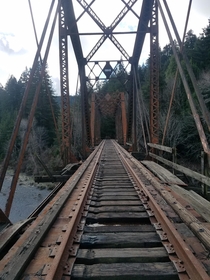 Abandoned Railway Bridge over the South Fork of the Eel River