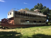 Abandoned river paddle ship Sacramento Ca