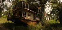 Abandoned riverboat along the Mississippi River Mamie S Barrett 