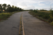 Abandoned road leading to Six Flags Jazzland New Orleans 