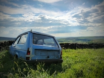 Abandoned Robin Reliant in the Peak District - UK