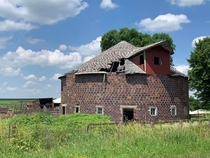 Abandoned round barn