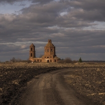 Abandoned Russian church in the dead village of Klenovo