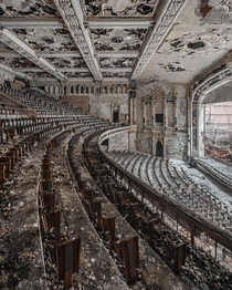Abandoned school auditorium 