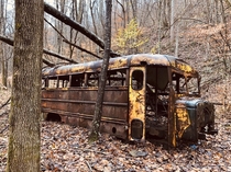 Abandoned school bus Rockhouse trail Hatfield McCoy trails WV