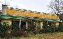 Abandoned service station Highway  Vance County North Carolina 