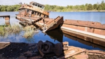 Abandoned ship in Chernobyl