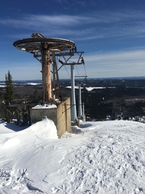 Abandoned ski tow Qubec