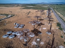 Abandoned solar farm in Utah USA