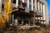 Abandoned Soviet government building in Chernobyl I believe this used to be their city hall