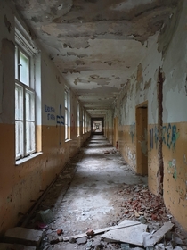 Abandoned Soviet hospital in Legnica Poland 