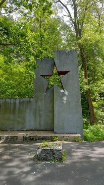 Abandoned Soviet war cemetery in central Poland