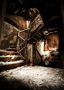 Abandoned stairs in an OLD YMCA