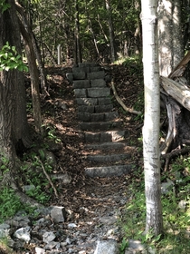 Abandoned stairs to a long forgotten estate