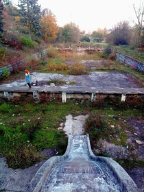 Abandoned swimming pool built in   album in comments