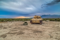 Abandoned Tank Decaying in the Desert 