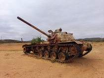 Abandoned tank in Tunisia North Africa maybe an American M- from Cold War era