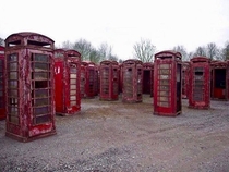 Abandoned Telephoneboxes graveyard
