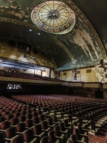 Abandoned temple with an ornate theater