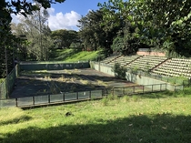 Abandoned tennis stadium in Lihue Kauai Hawaii