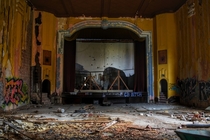 Abandoned theater left to rot