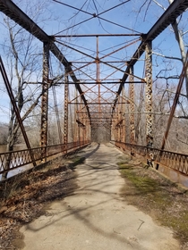 Abandoned Through Truss Bridge in Oklahoma  OC