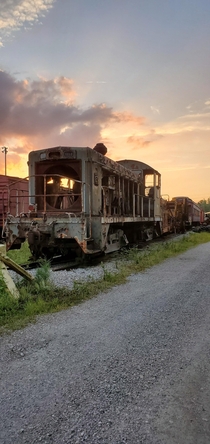 Abandoned train French lick Indiana