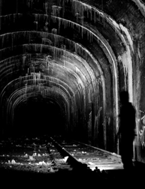 Abandoned train tunnel BampW Providence RI 