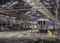 Abandoned train yard Hungary