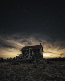 Abandoned under the night sky