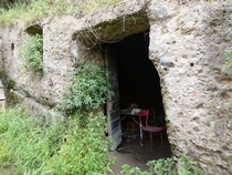 Abandoned warehouse made out of an abandoned Etruscan tomb in Blera Italy 