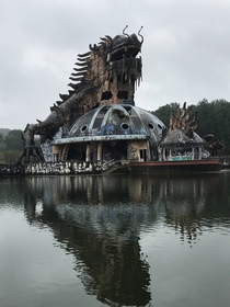 Abandoned waterpark Ho Thuy Tien in Vietnam